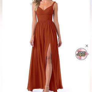 Azazie Bridesmaid Dress -  AZAZIE CHANEL color Paprika size 4